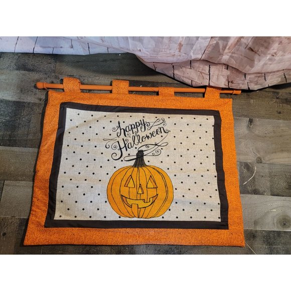 Happy Halloween pumpkin banner flag decor - Picture 1 of 4